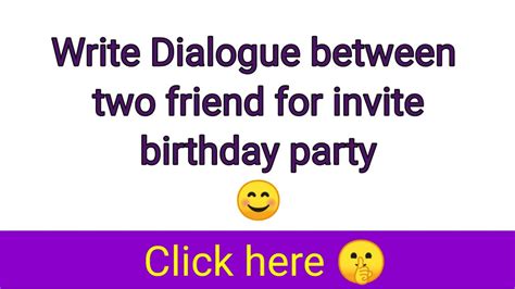 dialog invitation birthday party